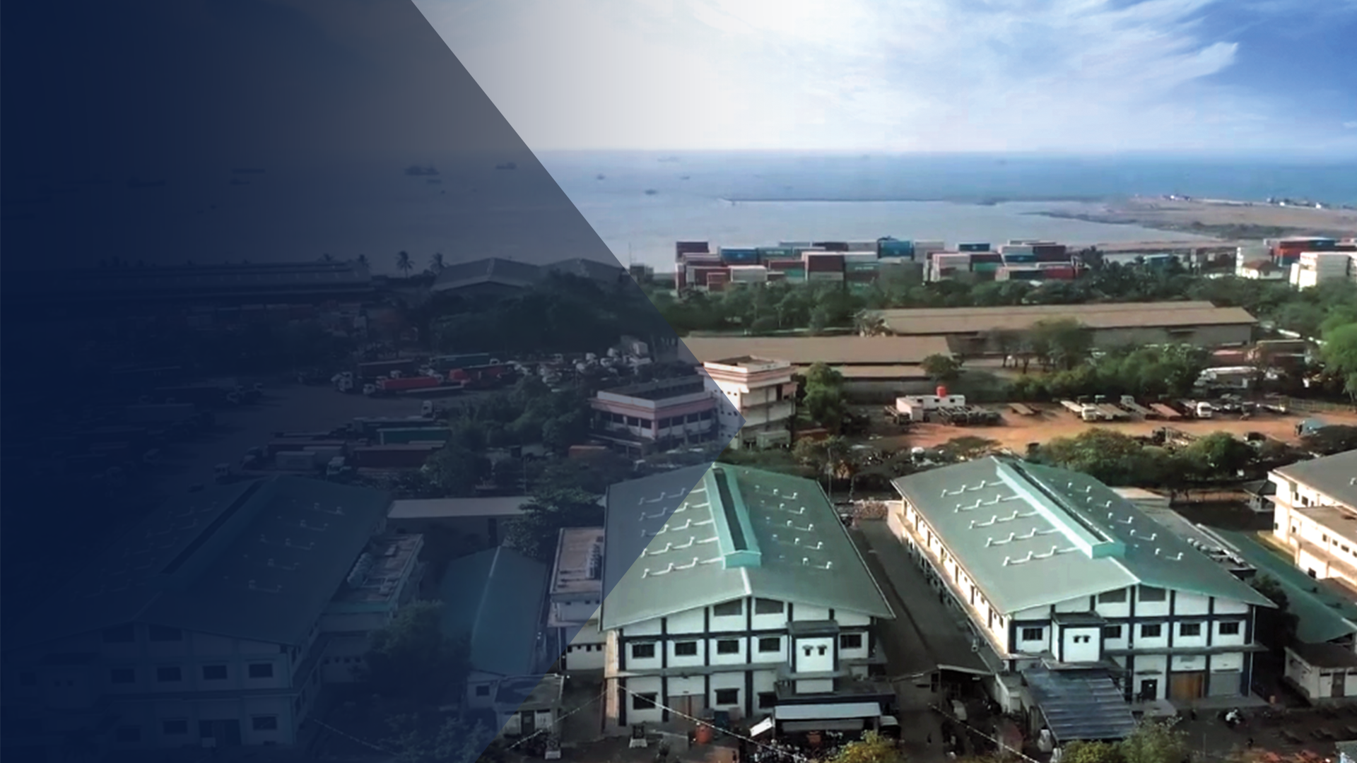 Aerial view of Orson Indonesia factory and port